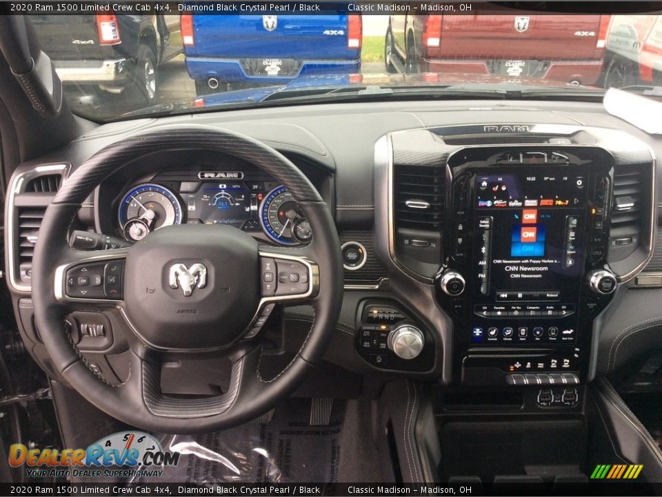 2020 Ram 1500 Limited Crew Cab 4x4 Diamond Black Crystal Pearl / Black Photo #3