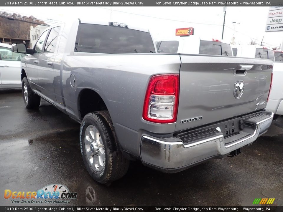 2019 Ram 2500 Bighorn Mega Cab 4x4 Billet Silver Metallic / Black/Diesel Gray Photo #3