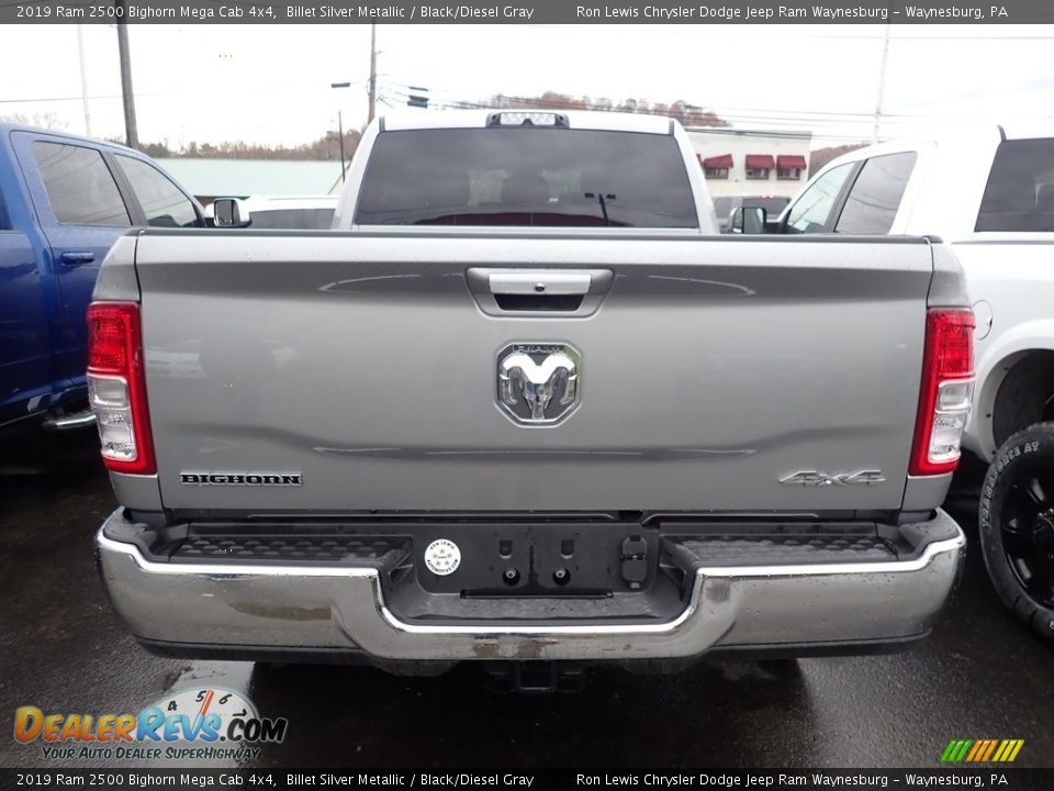 2019 Ram 2500 Bighorn Mega Cab 4x4 Billet Silver Metallic / Black/Diesel Gray Photo #4