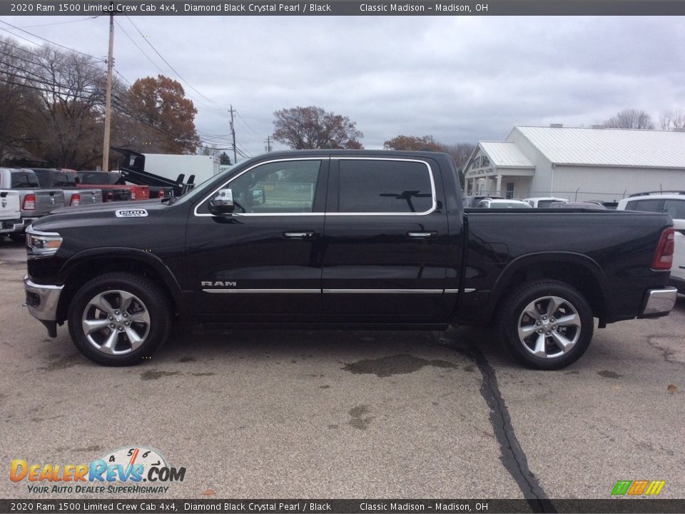 2020 Ram 1500 Limited Crew Cab 4x4 Diamond Black Crystal Pearl / Black Photo #6