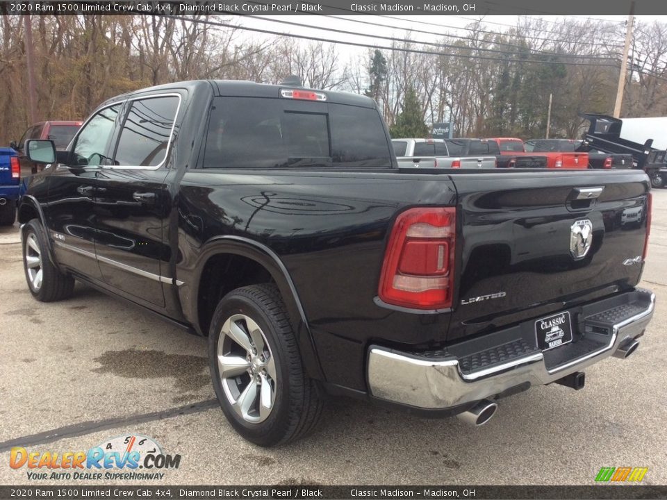 2020 Ram 1500 Limited Crew Cab 4x4 Diamond Black Crystal Pearl / Black Photo #7