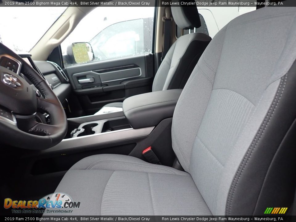 2019 Ram 2500 Bighorn Mega Cab 4x4 Billet Silver Metallic / Black/Diesel Gray Photo #10