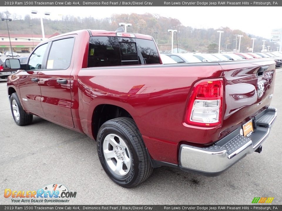 2019 Ram 1500 Tradesman Crew Cab 4x4 Delmonico Red Pearl / Black/Diesel Gray Photo #3