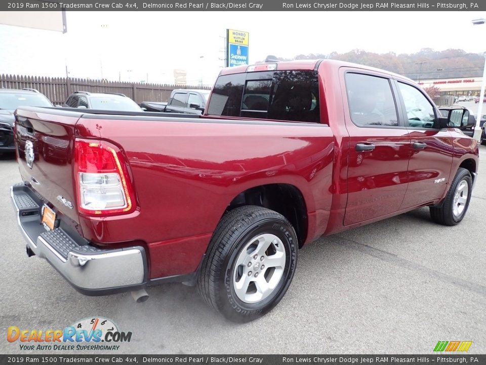 2019 Ram 1500 Tradesman Crew Cab 4x4 Delmonico Red Pearl / Black/Diesel Gray Photo #6