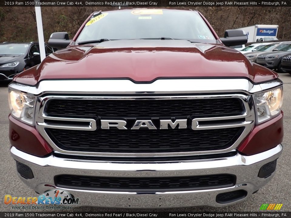 2019 Ram 1500 Tradesman Crew Cab 4x4 Delmonico Red Pearl / Black/Diesel Gray Photo #9