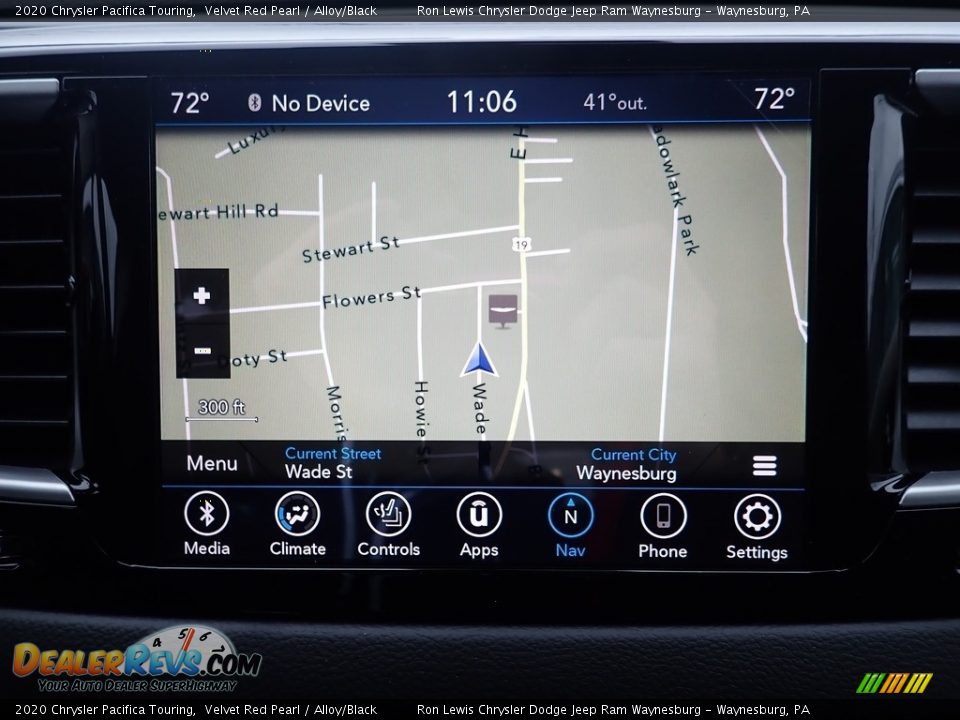 Navigation of 2020 Chrysler Pacifica Touring Photo #15