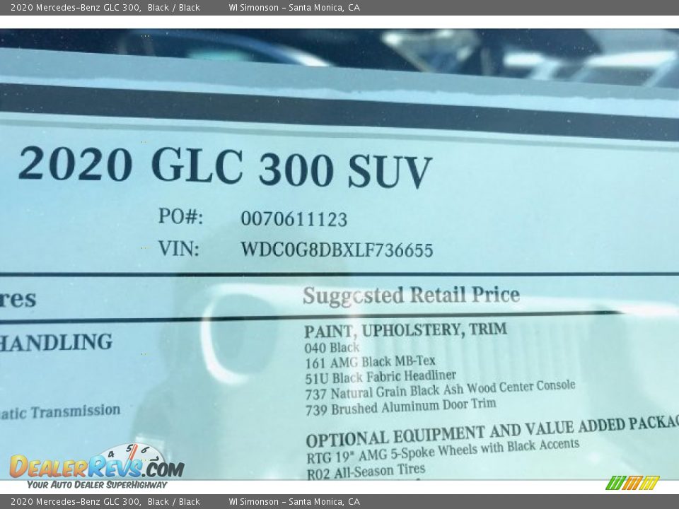 2020 Mercedes-Benz GLC 300 Black / Black Photo #11