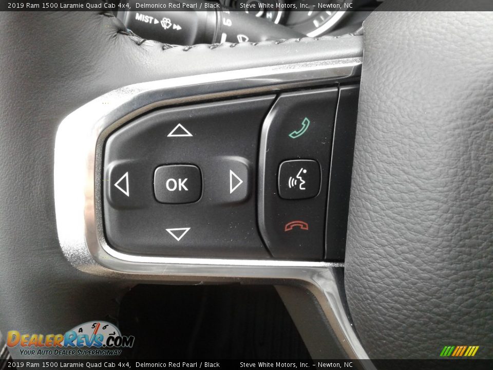 2019 Ram 1500 Laramie Quad Cab 4x4 Steering Wheel Photo #17