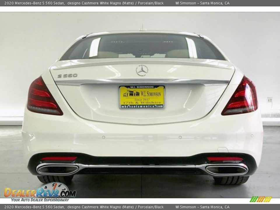 2020 Mercedes-Benz S 560 Sedan designo Cashmere White Magno (Matte) / Porcelain/Black Photo #3