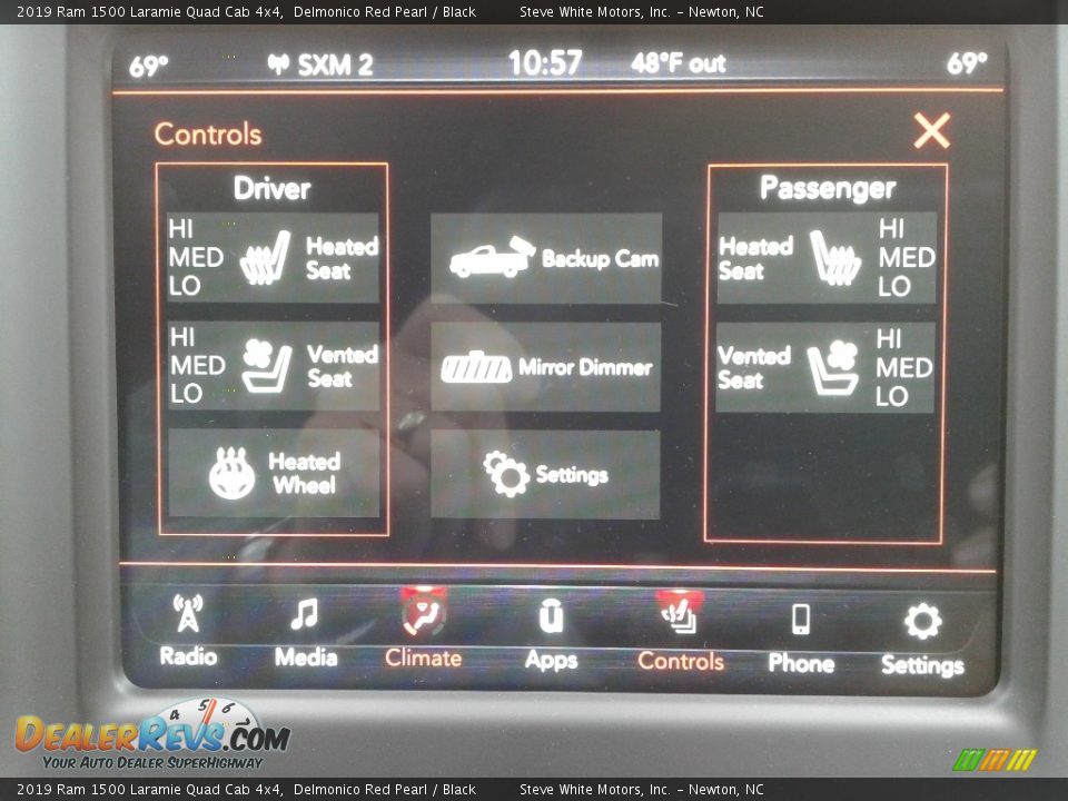 Controls of 2019 Ram 1500 Laramie Quad Cab 4x4 Photo #24