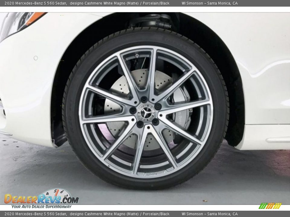 2020 Mercedes-Benz S 560 Sedan designo Cashmere White Magno (Matte) / Porcelain/Black Photo #9