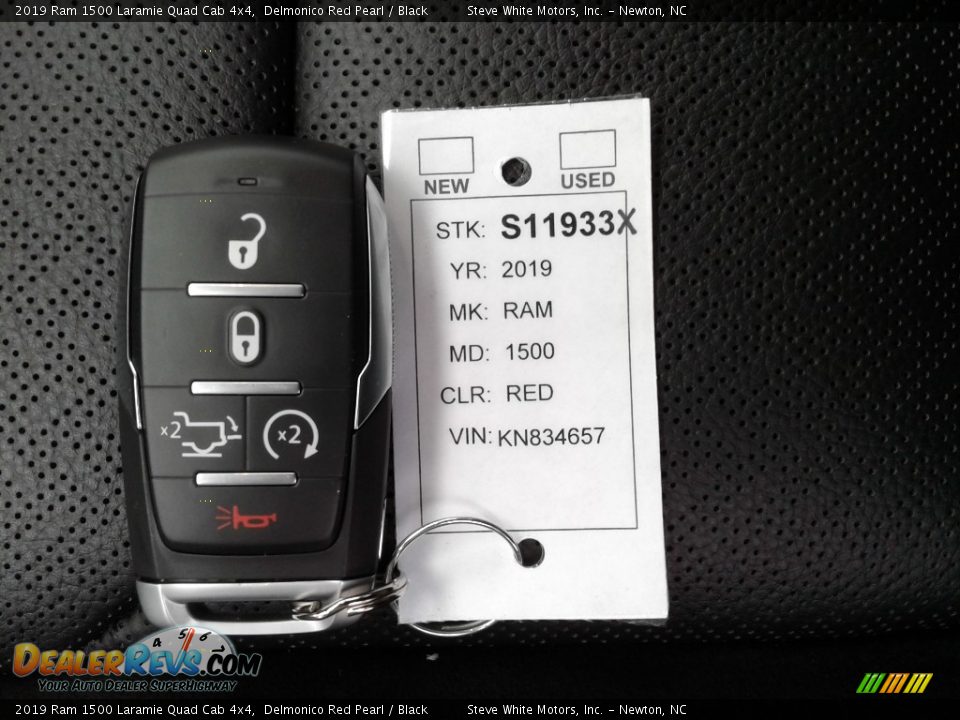 2019 Ram 1500 Laramie Quad Cab 4x4 Delmonico Red Pearl / Black Photo #33