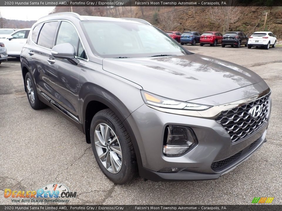 2020 Hyundai Santa Fe Limited AWD Portofino Gray / Espresso/Gray Photo #3