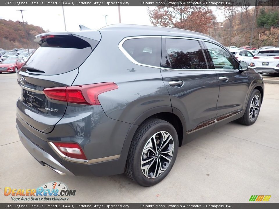 2020 Hyundai Santa Fe Limited 2.0 AWD Portofino Gray / Espresso/Gray Photo #2