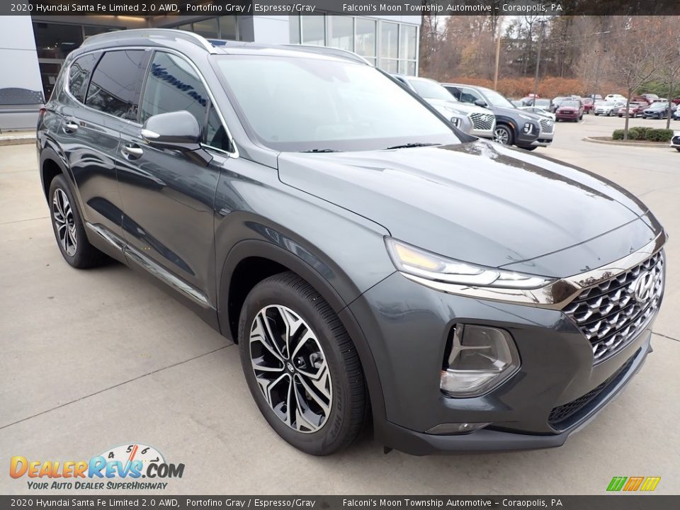 2020 Hyundai Santa Fe Limited 2.0 AWD Portofino Gray / Espresso/Gray Photo #3