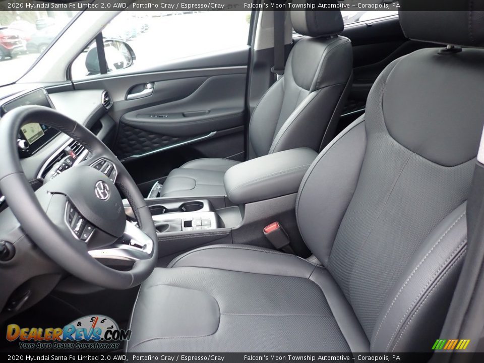 2020 Hyundai Santa Fe Limited 2.0 AWD Portofino Gray / Espresso/Gray Photo #11