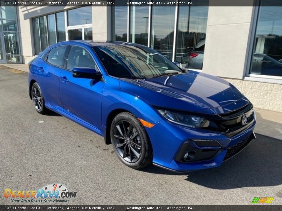 Front 3/4 View of 2020 Honda Civic EX-L Hatchback Photo #2
