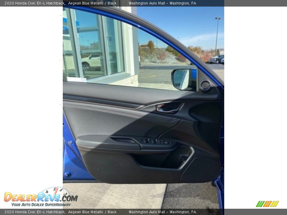 2020 Honda Civic EX-L Hatchback Aegean Blue Metallic / Black Photo #10