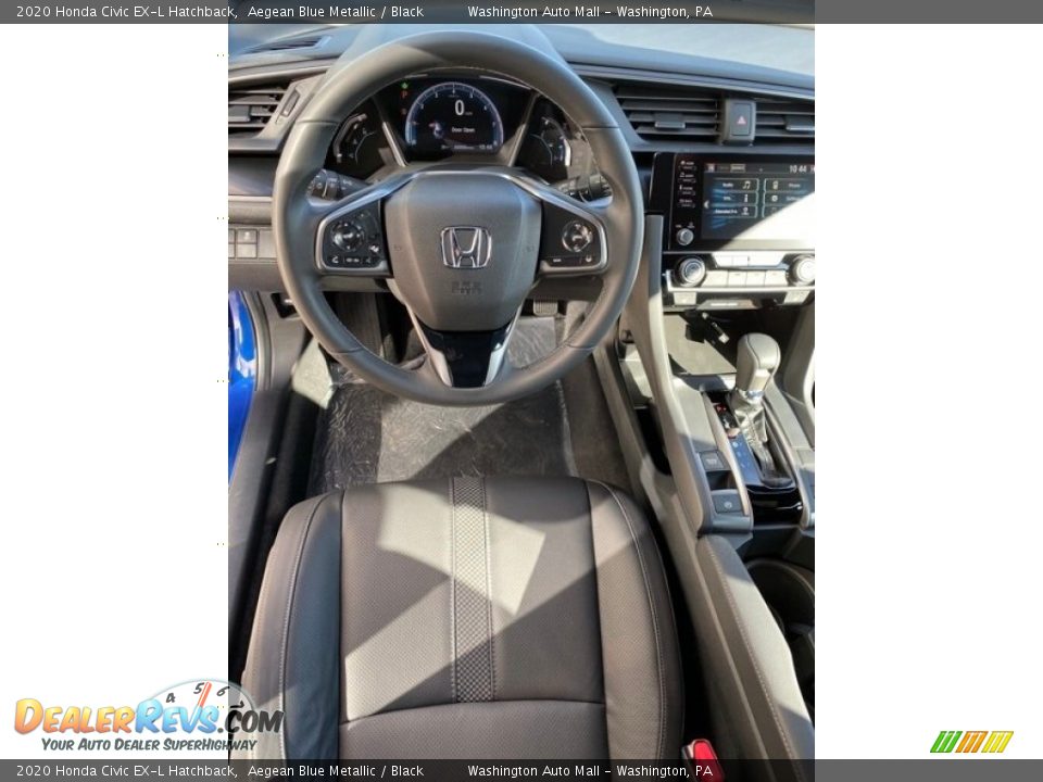 2020 Honda Civic EX-L Hatchback Aegean Blue Metallic / Black Photo #13