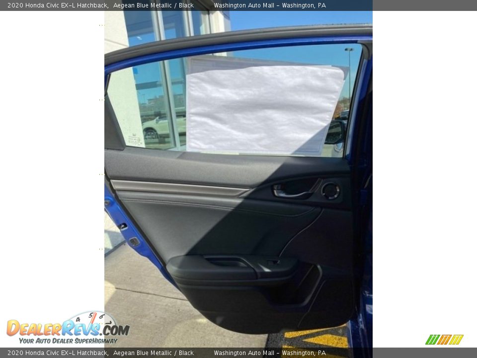 2020 Honda Civic EX-L Hatchback Aegean Blue Metallic / Black Photo #16