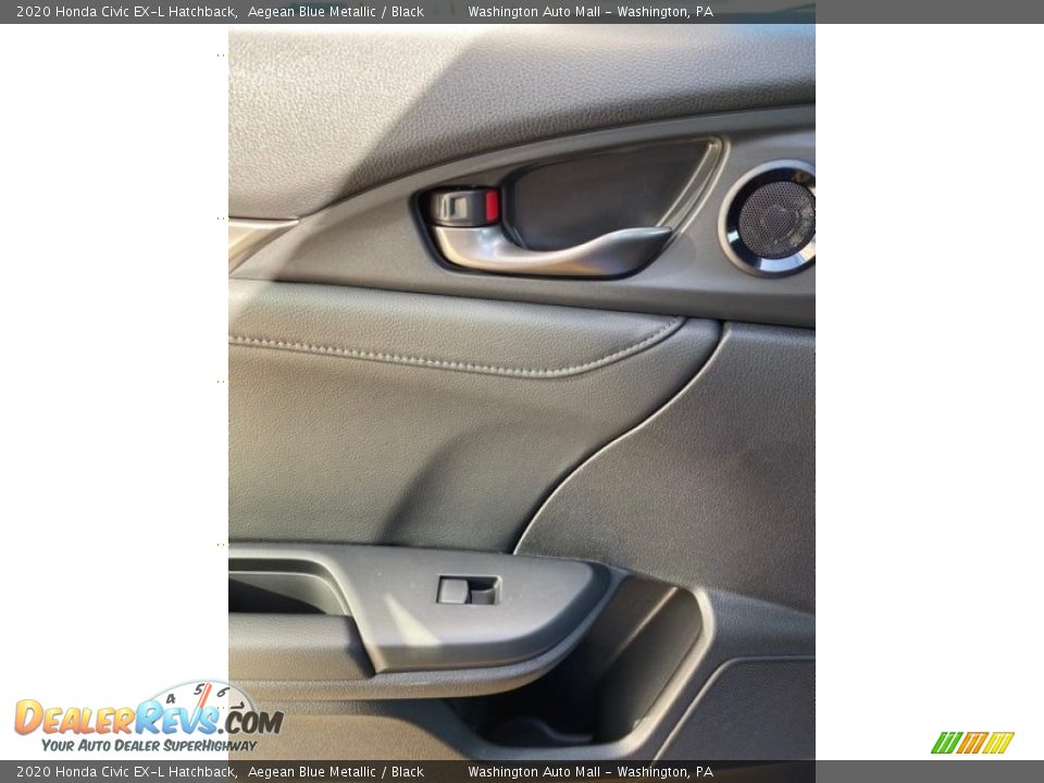 2020 Honda Civic EX-L Hatchback Aegean Blue Metallic / Black Photo #17