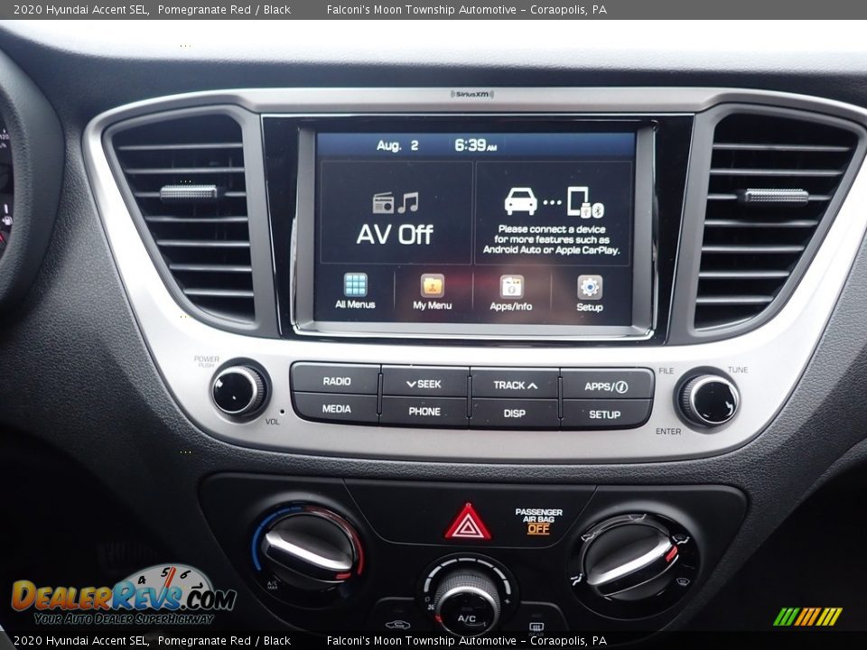 2020 Hyundai Accent SEL Pomegranate Red / Black Photo #14