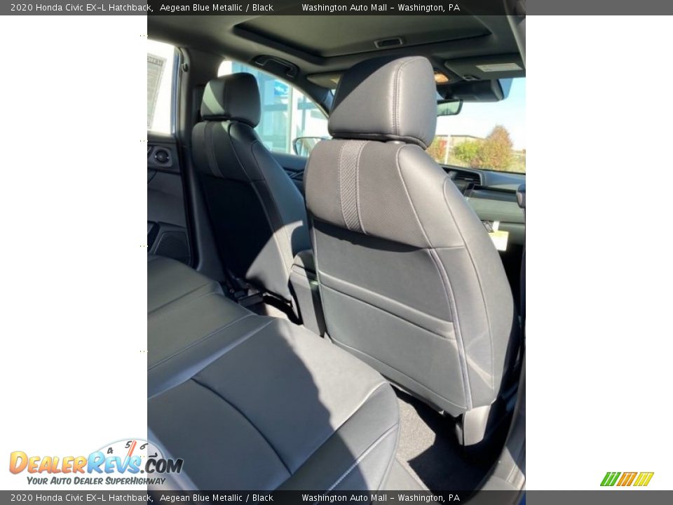 2020 Honda Civic EX-L Hatchback Aegean Blue Metallic / Black Photo #24