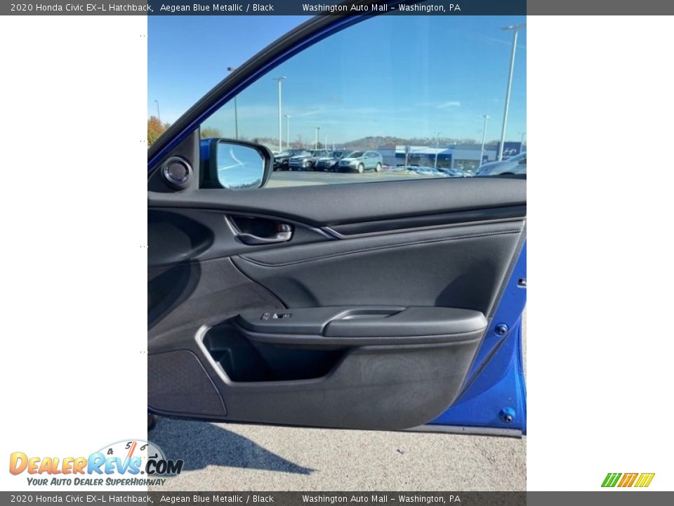 2020 Honda Civic EX-L Hatchback Aegean Blue Metallic / Black Photo #25