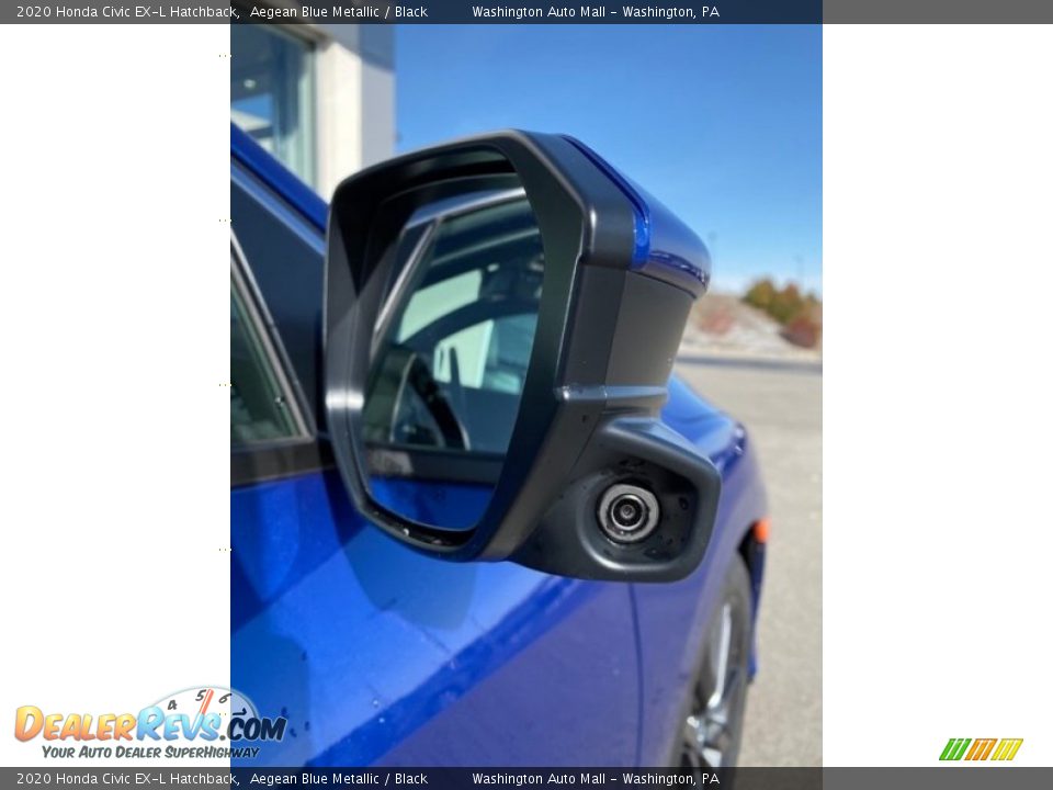 2020 Honda Civic EX-L Hatchback Aegean Blue Metallic / Black Photo #28