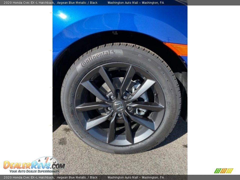 2020 Honda Civic EX-L Hatchback Aegean Blue Metallic / Black Photo #29