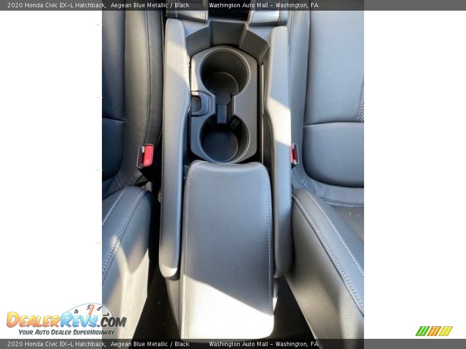 2020 Honda Civic EX-L Hatchback Aegean Blue Metallic / Black Photo #34