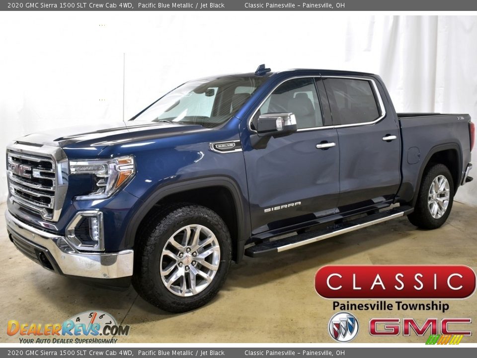 2020 GMC Sierra 1500 SLT Crew Cab 4WD Pacific Blue Metallic / Jet Black Photo #1