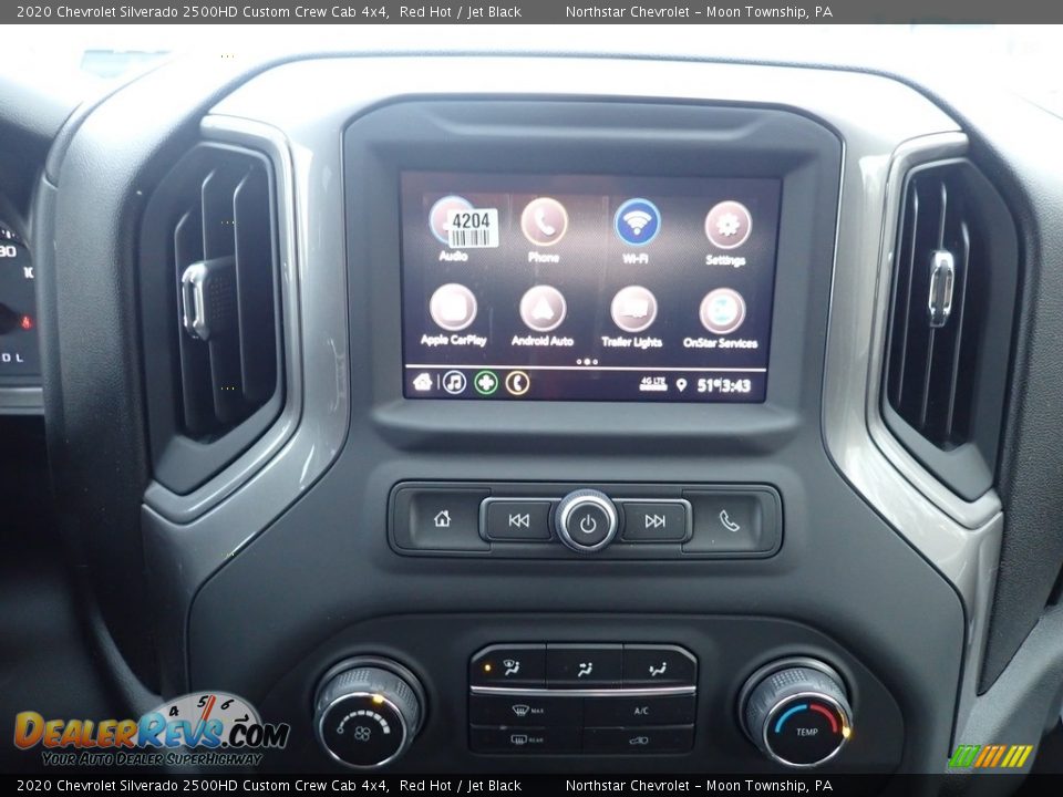 2020 Chevrolet Silverado 2500HD Custom Crew Cab 4x4 Red Hot / Jet Black Photo #17