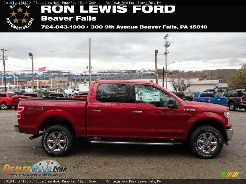 2019 Ford F150 XLT SuperCrew 4x4 Ruby Red / Earth Gray Photo #1