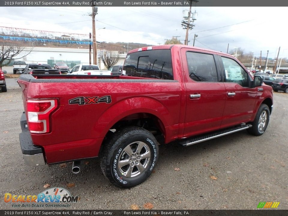 2019 Ford F150 XLT SuperCrew 4x4 Ruby Red / Earth Gray Photo #2