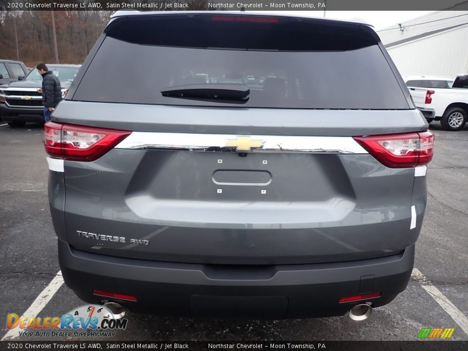 2020 Chevrolet Traverse LS AWD Satin Steel Metallic / Jet Black Photo #4