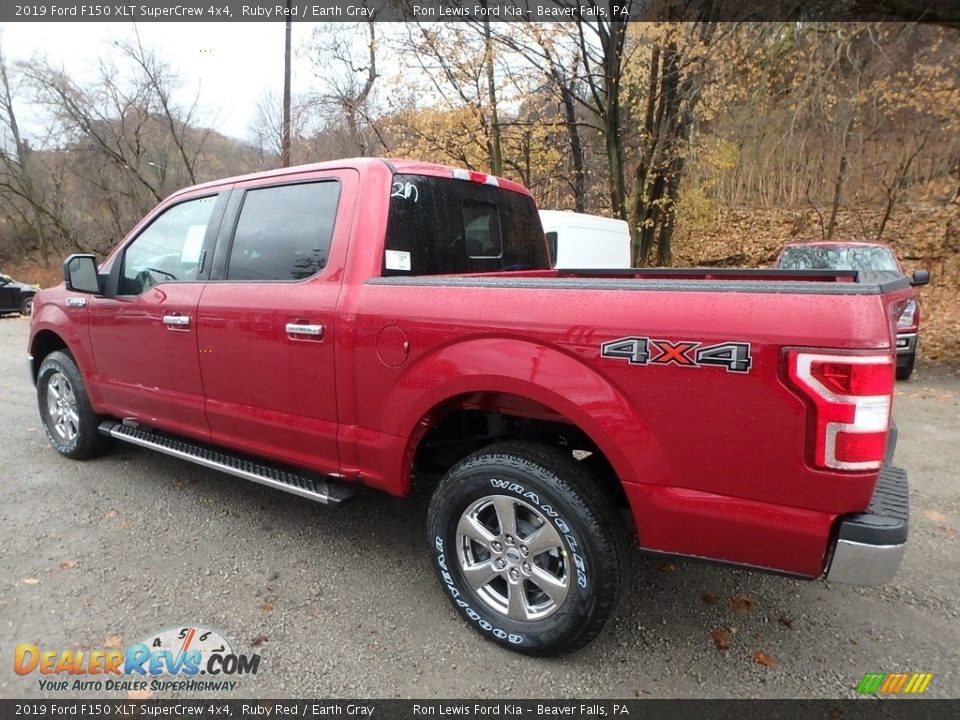 2019 Ford F150 XLT SuperCrew 4x4 Ruby Red / Earth Gray Photo #4