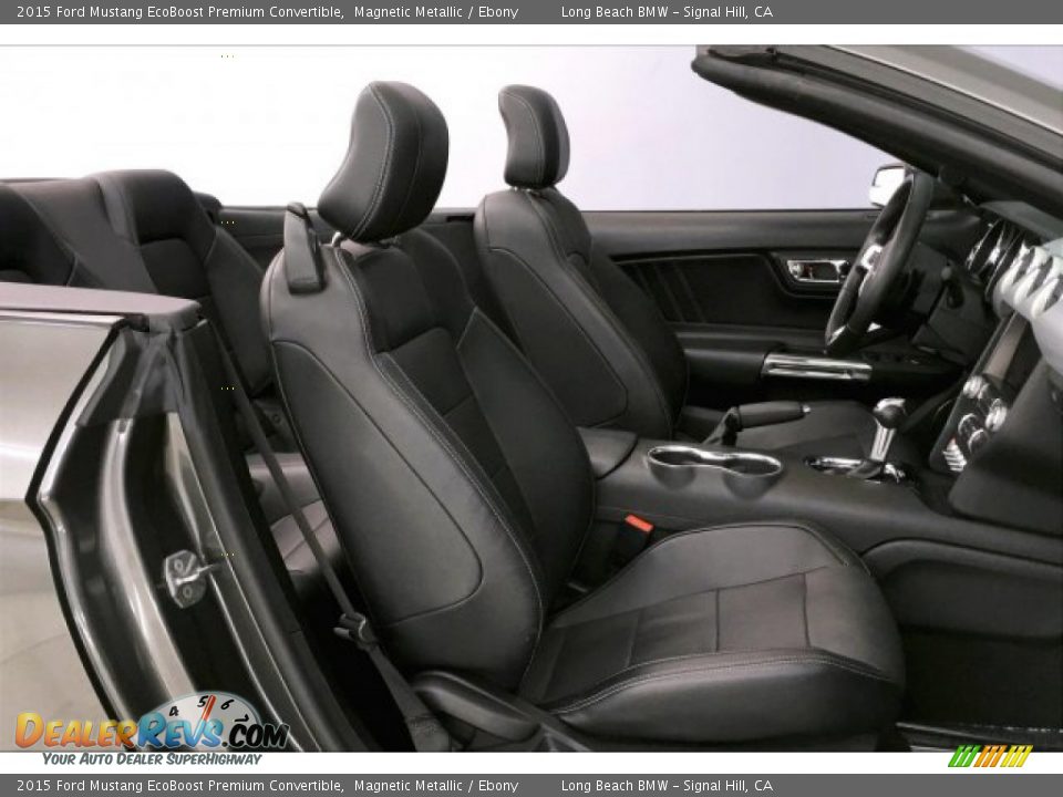 2015 Ford Mustang EcoBoost Premium Convertible Magnetic Metallic / Ebony Photo #6