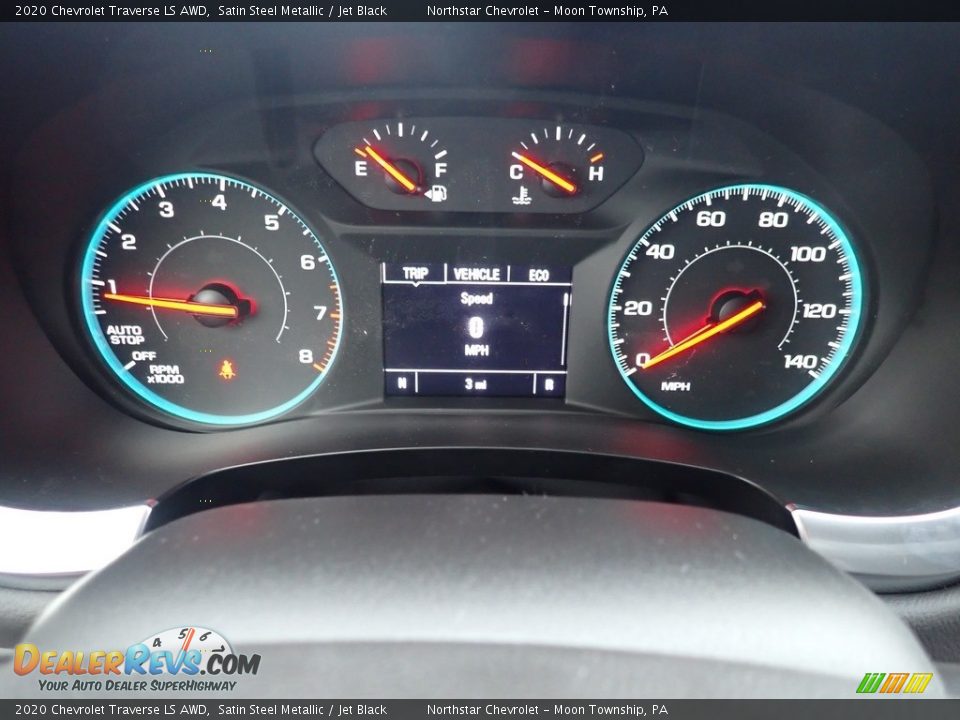 2020 Chevrolet Traverse LS AWD Satin Steel Metallic / Jet Black Photo #20
