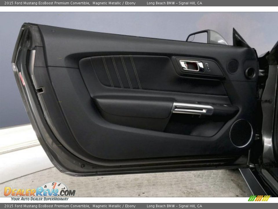 2015 Ford Mustang EcoBoost Premium Convertible Magnetic Metallic / Ebony Photo #19