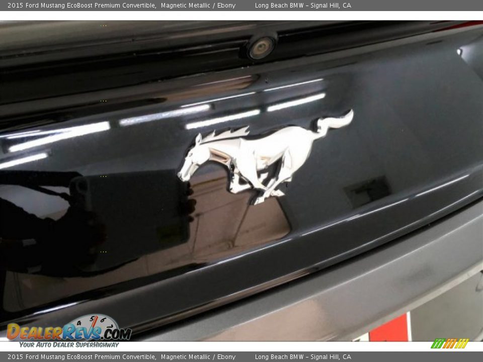 2015 Ford Mustang EcoBoost Premium Convertible Magnetic Metallic / Ebony Photo #21