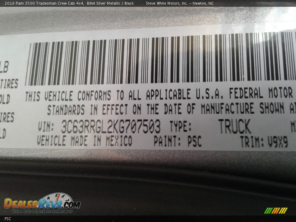 Ram Color Code PSC Billet Silver Metallic