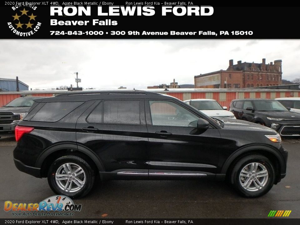 2020 Ford Explorer XLT 4WD Agate Black Metallic / Ebony Photo #1