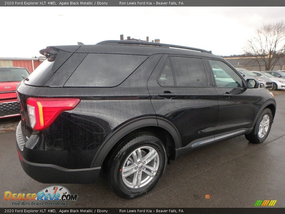 2020 Ford Explorer XLT 4WD Agate Black Metallic / Ebony Photo #2