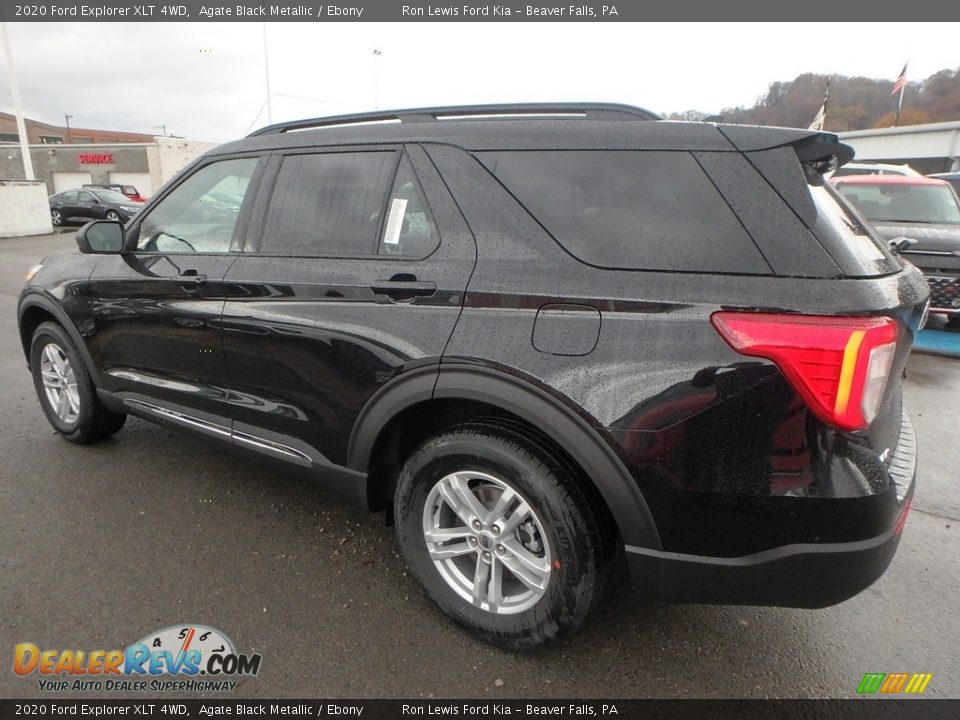 2020 Ford Explorer XLT 4WD Agate Black Metallic / Ebony Photo #5