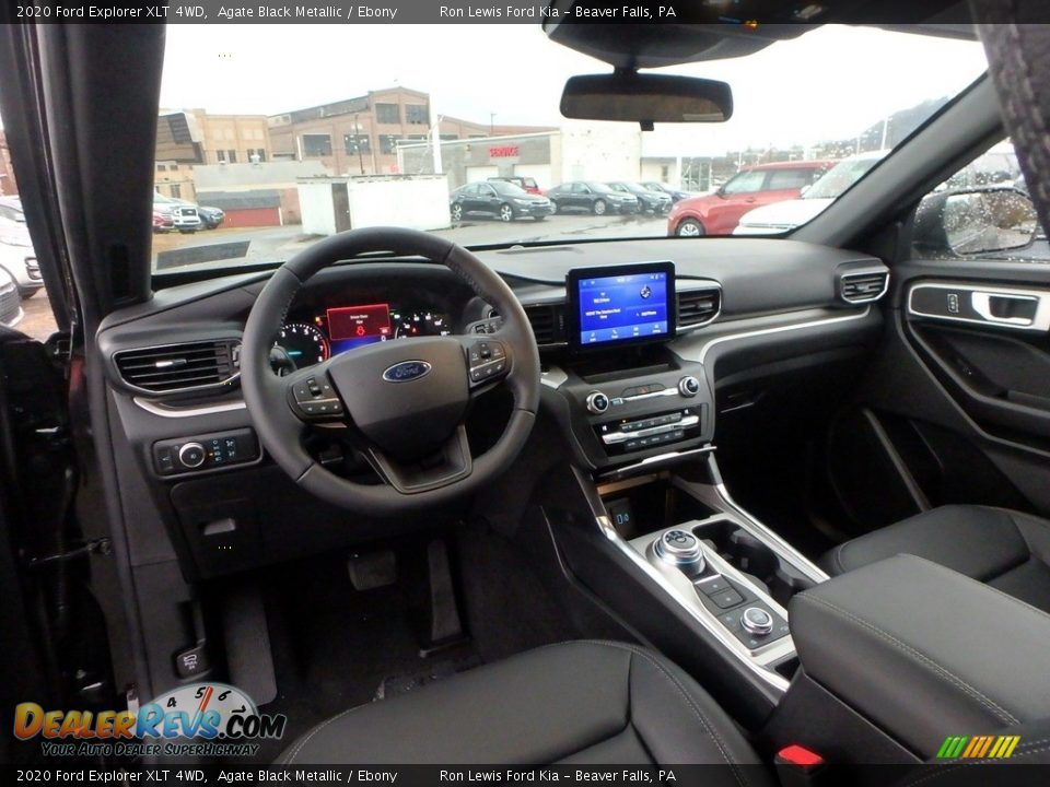 2020 Ford Explorer XLT 4WD Agate Black Metallic / Ebony Photo #15