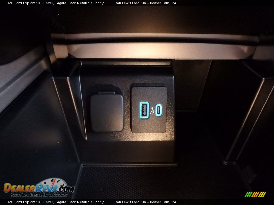 2020 Ford Explorer XLT 4WD Agate Black Metallic / Ebony Photo #19