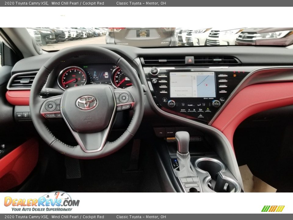2020 Toyota Camry XSE Wind Chill Pearl / Cockpit Red Photo #4