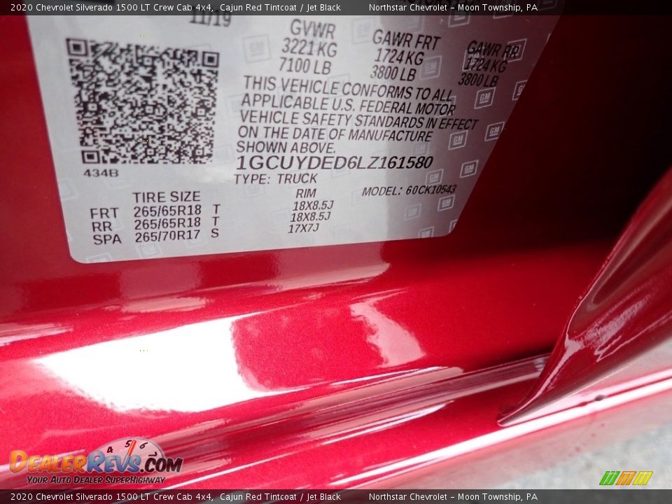 2020 Chevrolet Silverado 1500 LT Crew Cab 4x4 Cajun Red Tintcoat / Jet Black Photo #14