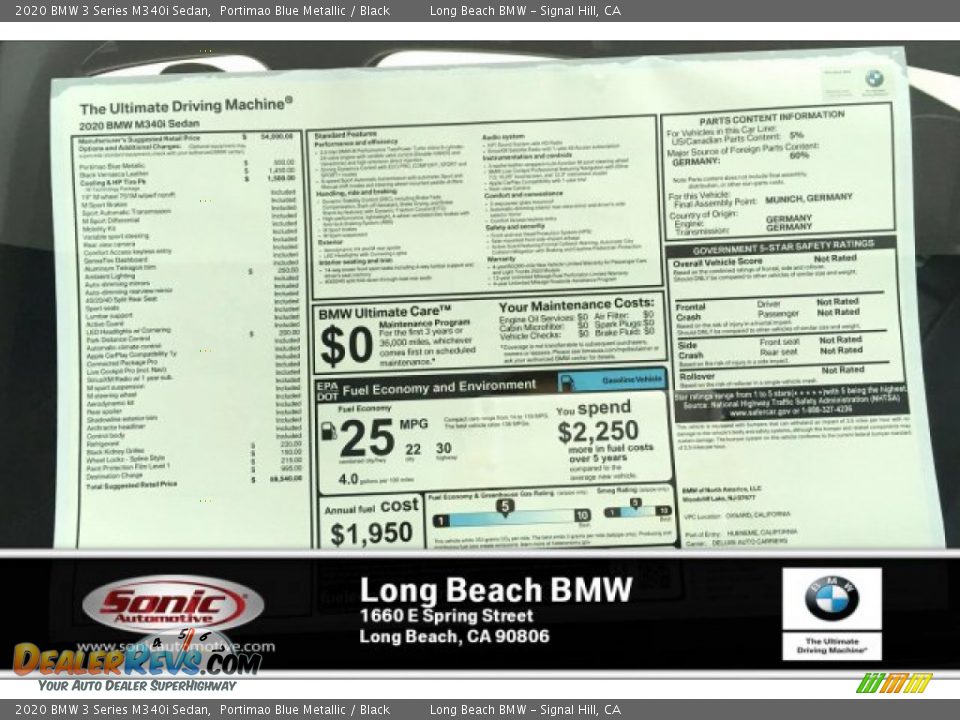 2020 BMW 3 Series M340i Sedan Portimao Blue Metallic / Black Photo #10